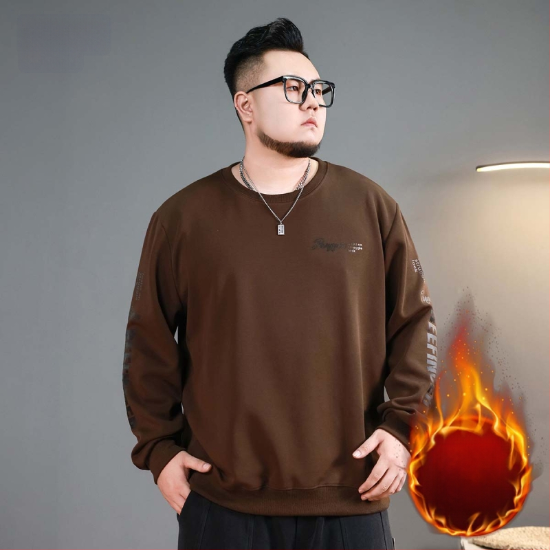 Vīriešu flīsa džemperis ar iekšējo odere, oversize brīvā piegriezuma, apaļš kakls, burtiem raksts, priekšējais kabats