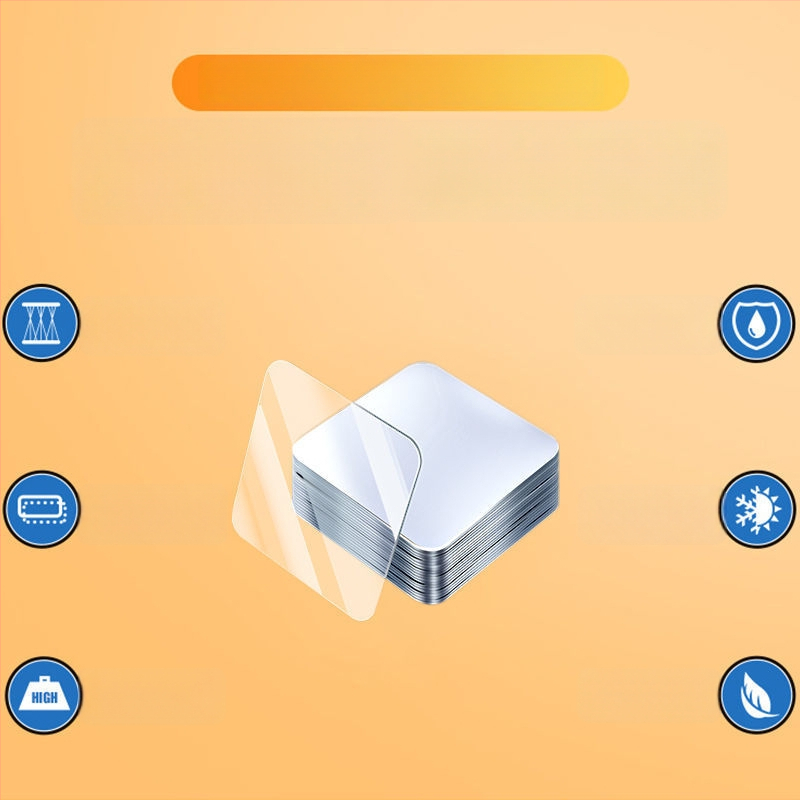 Akrilo nano dvipusė lipni juostelė – skaidri, be žymių, lipimas klijais, siurbimo kilpa, licencijuota privataus prekės ženklo