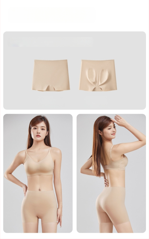 Moterų be siūlių saugios bokserinės — dviejų funkcijų vienas, greitas džiūvimas, žemas juosmuo