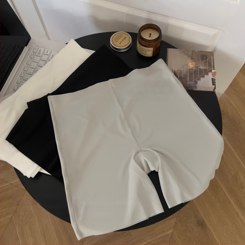 Moterų saugos šortai su aukštu juosmeniu, Ice Silk audinys, nailonas 81,2%, kirkšnies pamušalas 100% medvilnė, 2-in-1 dizainas