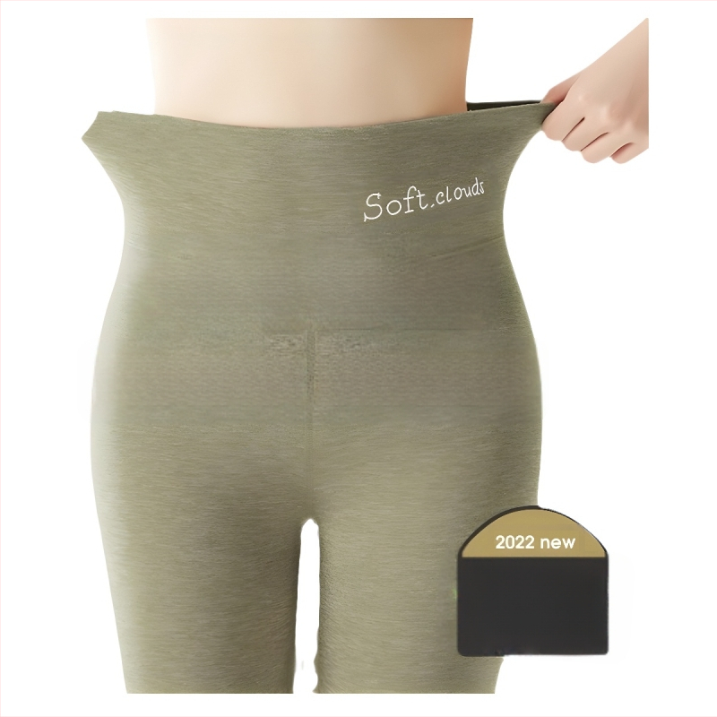 Moteriškos terminės kelnaitės su fliso viduje, cropped, vienos spalvos, poliesterio 80–90%, storis 201–250 g/m², sėdmenų pakėlimas