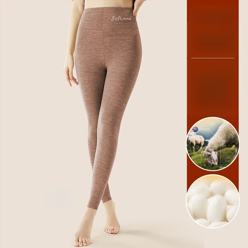 Moteriškos terminės kelnaitės su fliso viduje, cropped, vienos spalvos, poliesterio 80–90%, storis 201–250 g/m², sėdmenų pakėlimas