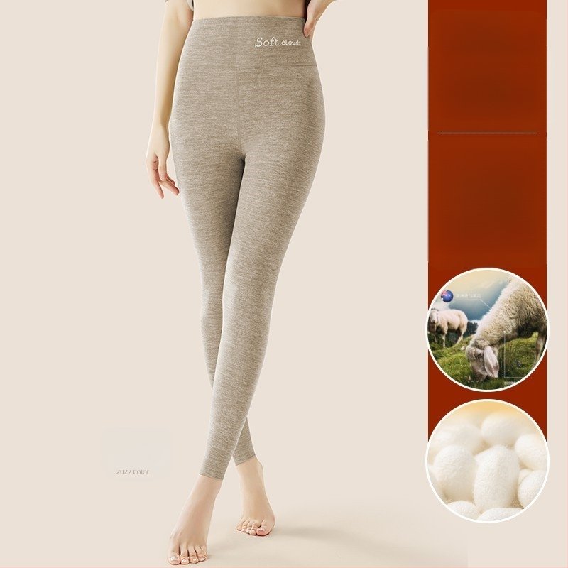 Moteriškos terminės kelnaitės su fliso viduje, cropped, vienos spalvos, poliesterio 80–90%, storis 201–250 g/m², sėdmenų pakėlimas