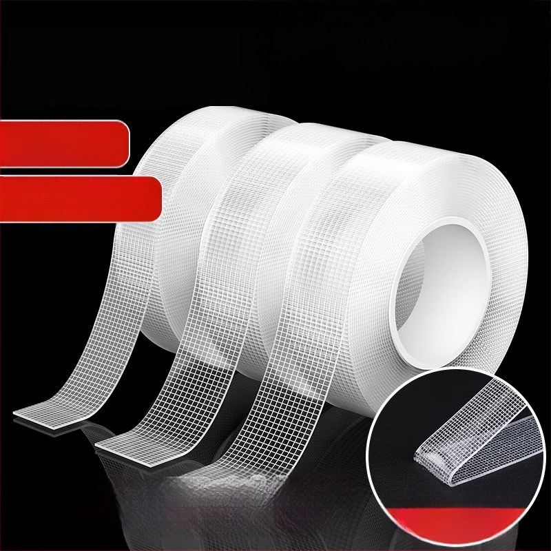 Tinklelinė dvipusė lipni juosta, didelis klampumas, be likučių, nano pastos pagrindas, 2 mm storis