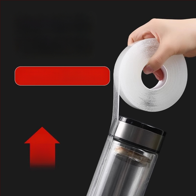 Tinklelinė dvipusė lipni juosta, didelis klampumas, be likučių, nano pastos pagrindas, 2 mm storis