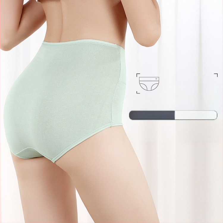 Naiste kõrge vöökoht puuvillast aluspesu — antibakteriaalne, hingav, keha kuju (tuharate tõstmine, kõhu pinguldumine)