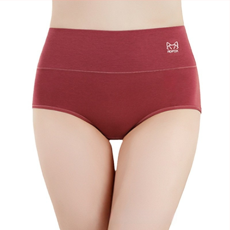 Naiste kõrge vöökoht puuvillast aluspesu — antibakteriaalne, hingav, keha kuju (tuharate tõstmine, kõhu pinguldumine)
