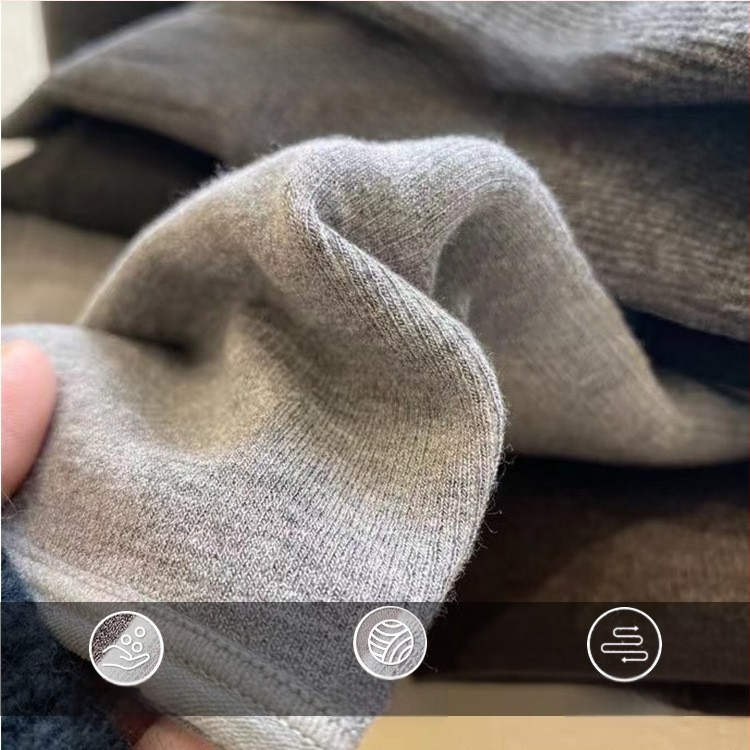 Kašmiirist termilised sukkpüksid, paksud, kõrge vöökoht kõhtu kontrolliks, ribot tekstuuriga