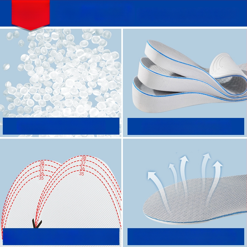 Nematomas aukštinimo įdėklas su paslėptu kulnu, EVA, visas įdėklas, tinka vyrams ir moterims