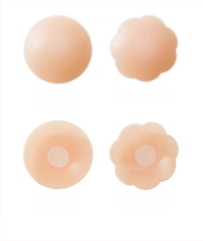 Silicone niplių pleistrai su nėriniais, be žymų, ploni, apvalūs, seksualūs