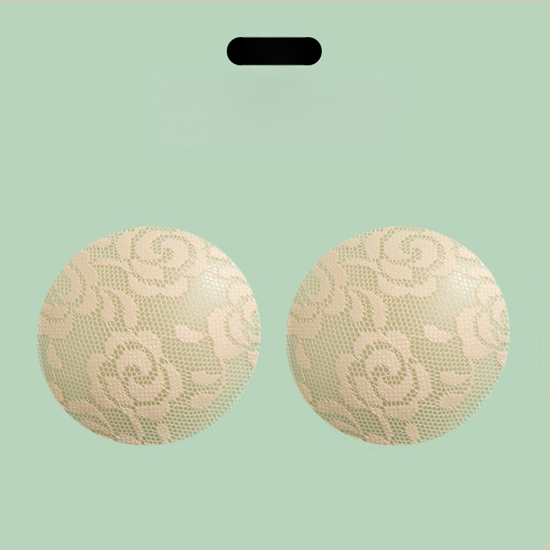 Silicone niplių pleistrai su nėriniais, be žymų, ploni, apvalūs, seksualūs