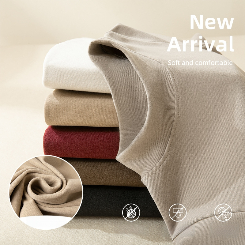 Pamatinio sluoksnio marškiniai su puse kaklo, pūkuotas flisas šilumai, universalus, tankus audinys 251–300 g/m², ilgos rankovės