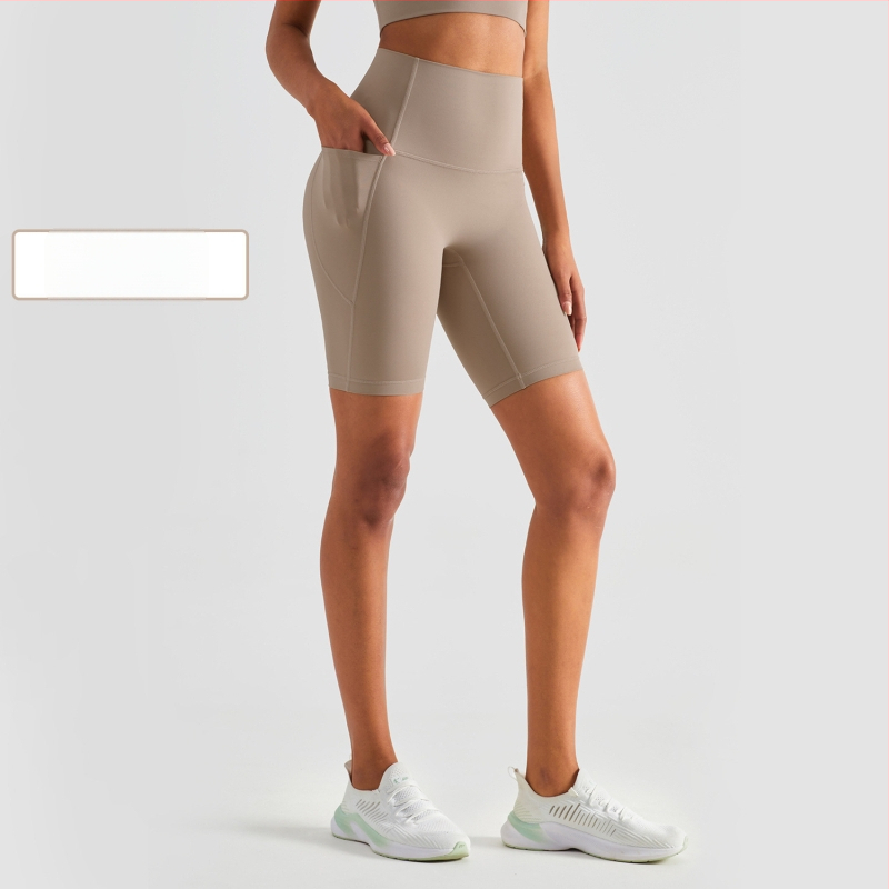 Kõrge vöökoht Capri jooga püksid tuharate tõstmisega, kerged, niiskust juhtivad, nailonist, naistele