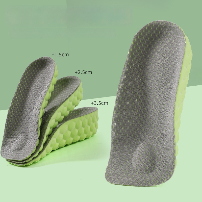Masažo pakylėjimo įdėklas vyrams ir moterims, nematoma pusė kilstelėto įdėklo, arkos palaikymas, kvėpuojantis PU, vidinis aukštis 1.5/2.5/3.5 cm