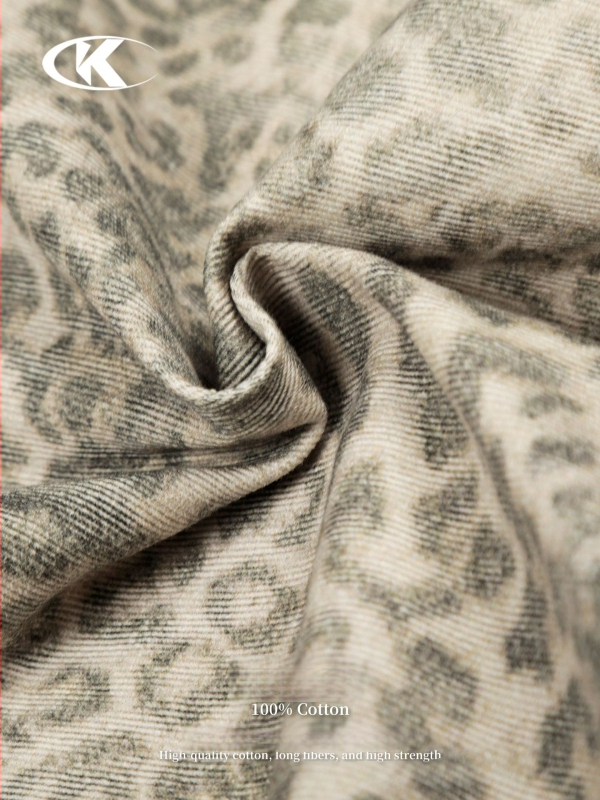 Jakk – Ameerika Vintage stiil – Leopardimuster – Denim-puuvilne välisriietus – Vaba lõige