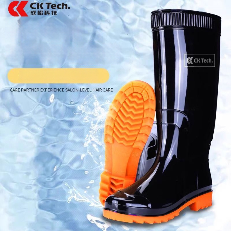 Unisex PVC lietaus batai, pramoniniai aukšti, neslidūs ir dėvėjimo atsparūs, vandeniui atsparūs ir kvėpuojantys, modelis CKF-718