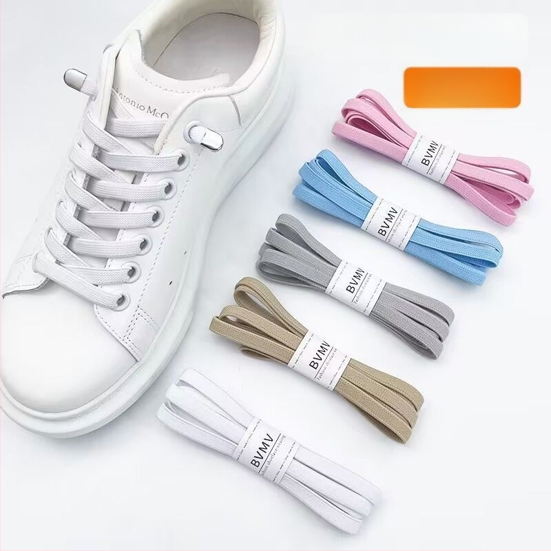 Elastinės raištelės be rišimo su sagtimi audiniams batams – pavasariui