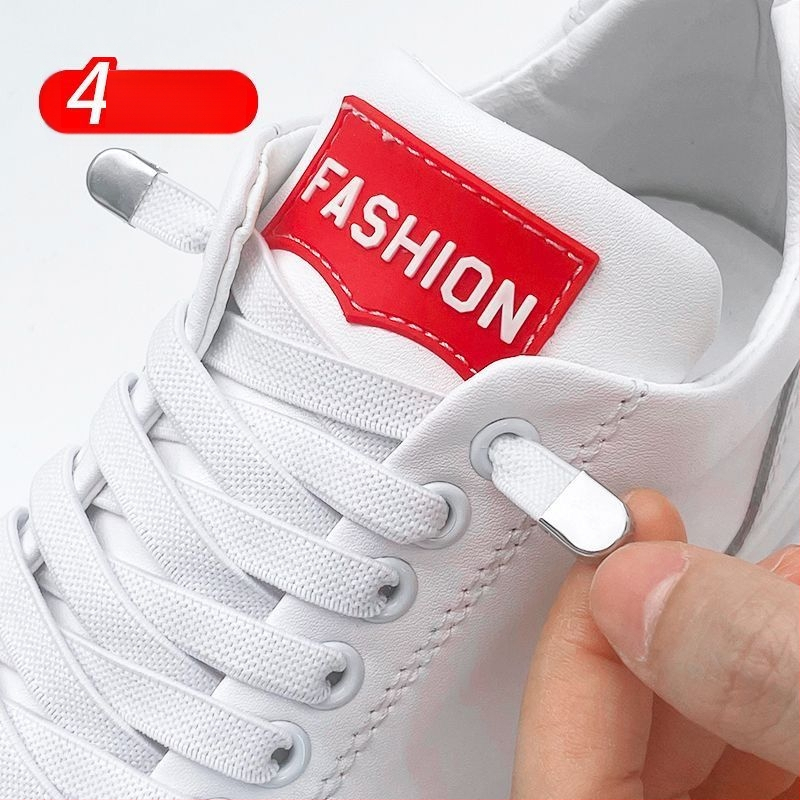 Elastinės raištelės be rišimo su sagtimi audiniams batams – pavasariui