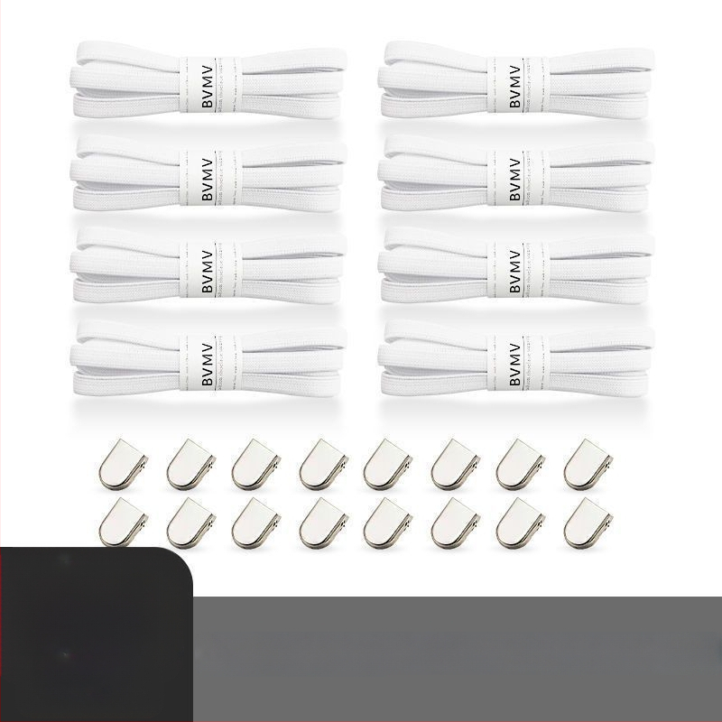 Elastinės raištelės be rišimo su sagtimi audiniams batams – pavasariui