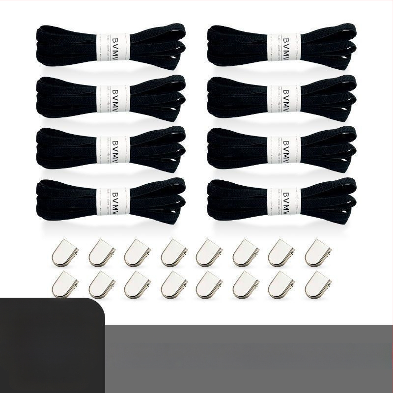 Elastinės raištelės be rišimo su sagtimi audiniams batams – pavasariui