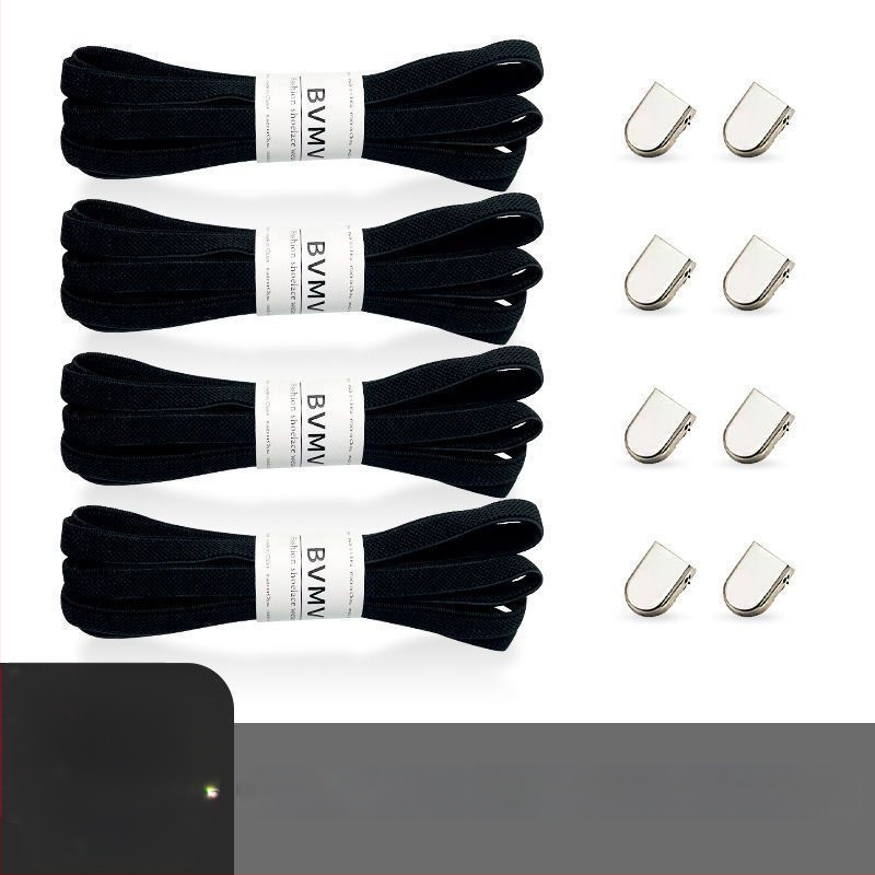 Elastinės raištelės be rišimo su sagtimi audiniams batams – pavasariui