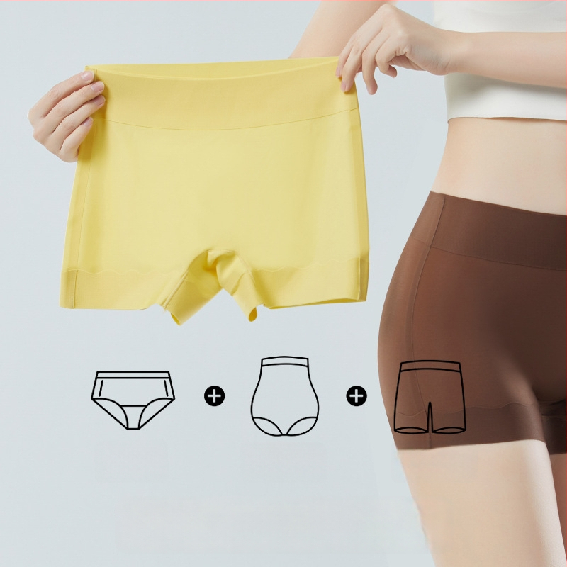 Nailono boxeriai be pėdsakų efekto, pakelia sėdmenis, pilvo įtampa, vidutinė juosmens