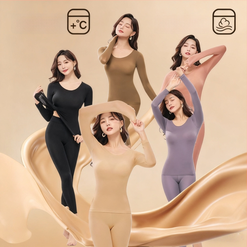 Nailoninis pagrindinio sluoksnio komplektas, be siūlių, dviejų sluoksnių, kvėpuojantis, išlaiko šilumą