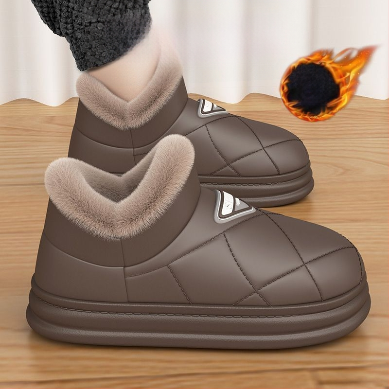 Meeste talvesussid lume jaoks plüüsvoodriga, PU ülemine, PVC talla, süstvormitud talla