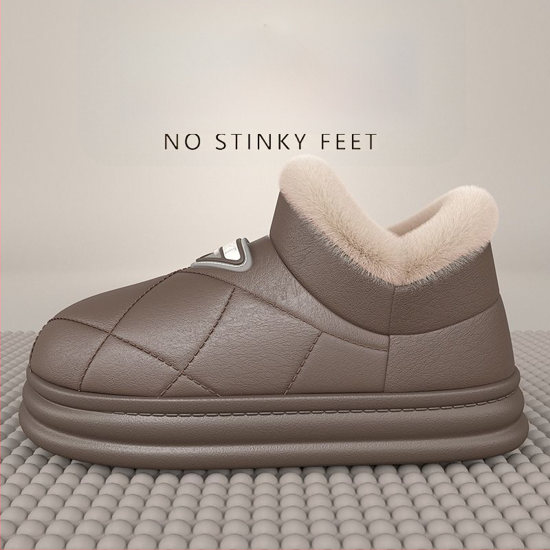 Meeste talvesussid lume jaoks plüüsvoodriga, PU ülemine, PVC talla, süstvormitud talla