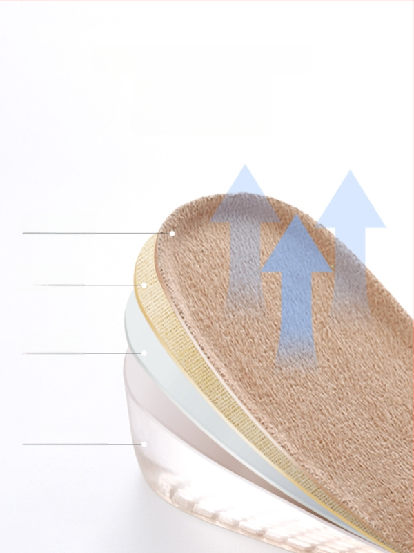 Nematomas silikonos aukštinimo įdėklas – pusės įdėklas, silikono veliūro medžiaga, universalus, tinkamas sportinei, odinei, batams ir kasdieninei avalynei