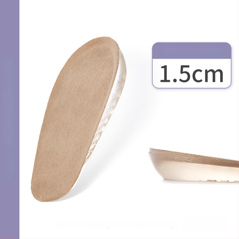 Nematomas silikonos aukštinimo įdėklas – pusės įdėklas, silikono veliūro medžiaga, universalus, tinkamas sportinei, odinei, batams ir kasdieninei avalynei