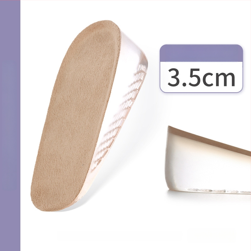 Nematomas silikonos aukštinimo įdėklas – pusės įdėklas, silikono veliūro medžiaga, universalus, tinkamas sportinei, odinei, batams ir kasdieninei avalynei