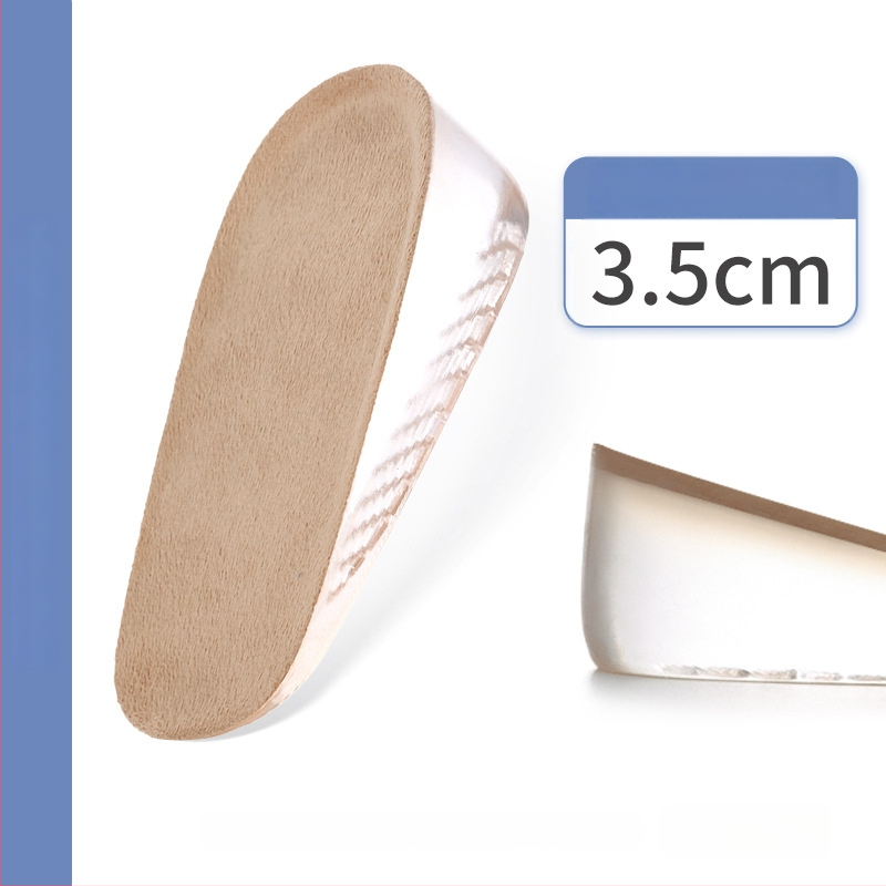 Nematomas silikonos aukštinimo įdėklas – pusės įdėklas, silikono veliūro medžiaga, universalus, tinkamas sportinei, odinei, batams ir kasdieninei avalynei