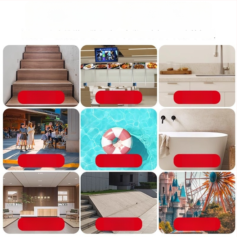 PEVA gumos anti-slip laiptų juosta - akriliniai klijai, vandeniui atspari, temperatūros diapazonas 0–70 °C