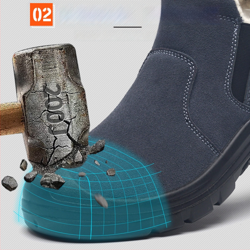 Žieminiai apsauginiai batai su plienine nosimi, nubuko viršus, vidutinio aukščio, atsparūs perforacijai ir smūgiams