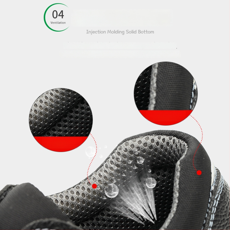 Saugūs darbo batai su apsauga nuo griovimo ir perforacijos; karvės oda; plieninis pirštas; žemas viršelis; tinkami anglies kasykloms, naftos pramonėje, chemijoje, elektrai, laivų statybai, statyboms, viešbučiams, dirbtuvėms