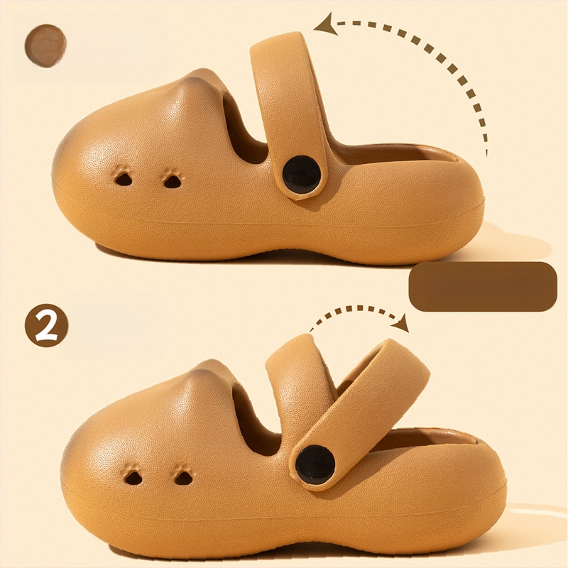 Flashy Capybara vaikų EVA paplūdimio bateliai - perforuoti, minkštas padas, unisex, vidaus/ išorės naudojimui, 2025 vasara, Zhejiang'e pagaminti