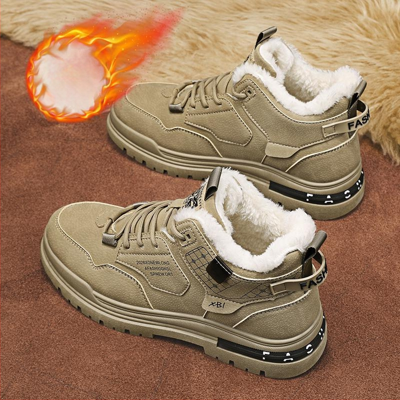 Meeste Martin botid, PU ülaosa, sünteetiline lühikese plüüsi vooder, PU talla, soojad ja libisemiskindlad