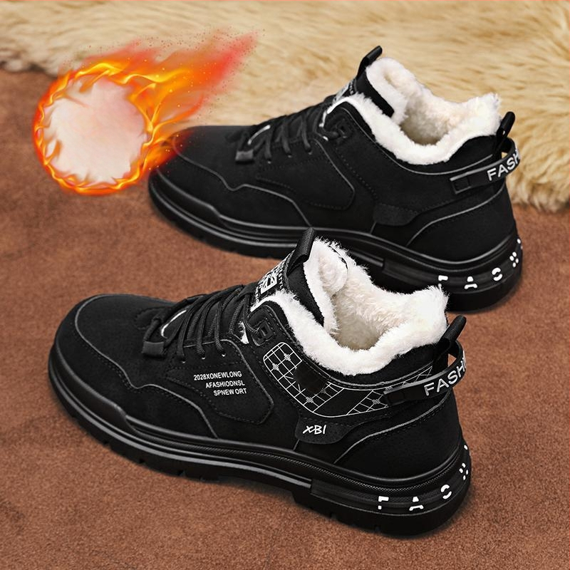 Meeste Martin botid, PU ülaosa, sünteetiline lühikese plüüsi vooder, PU talla, soojad ja libisemiskindlad