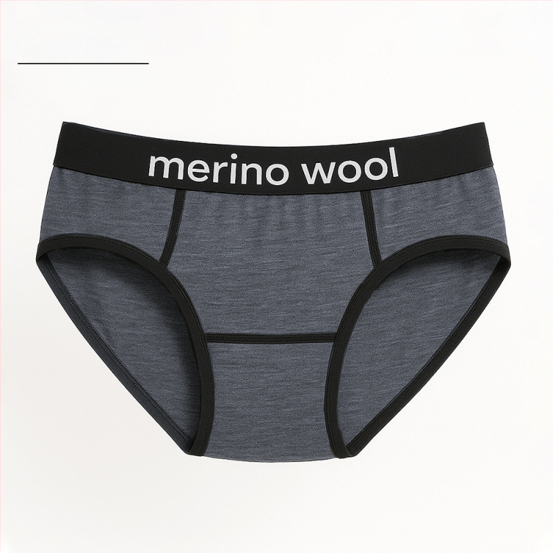 Naiste meriinovillast aluspüksid – õhukesed sportlikud aluspüksid, madal vöökoht, 100% meriinovill