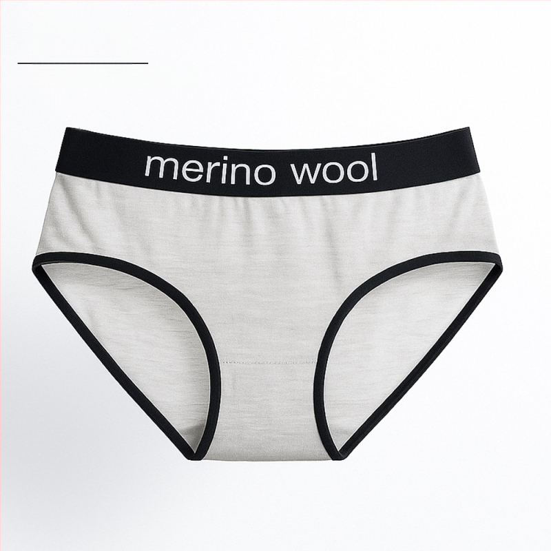 Naiste meriinovillast aluspüksid – õhukesed sportlikud aluspüksid, madal vöökoht, 100% meriinovill