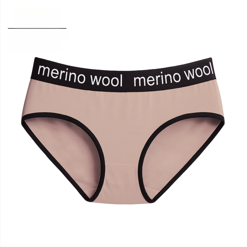 Naiste meriinovillast aluspüksid – õhukesed sportlikud aluspüksid, madal vöökoht, 100% meriinovill