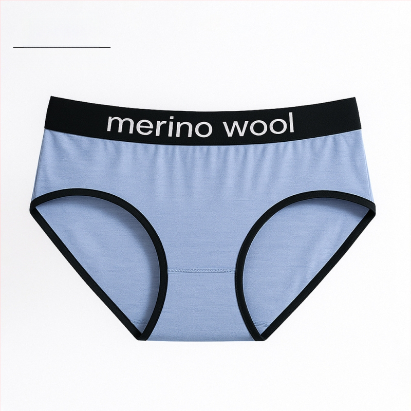 Naiste meriinovillast aluspüksid – õhukesed sportlikud aluspüksid, madal vöökoht, 100% meriinovill
