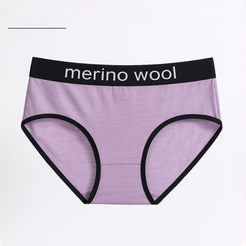 Naiste meriinovillast aluspüksid – õhukesed sportlikud aluspüksid, madal vöökoht, 100% meriinovill