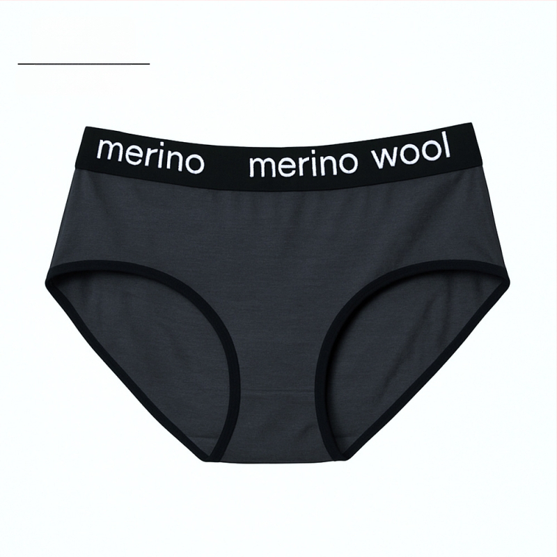Naiste meriinovillast aluspüksid – õhukesed sportlikud aluspüksid, madal vöökoht, 100% meriinovill