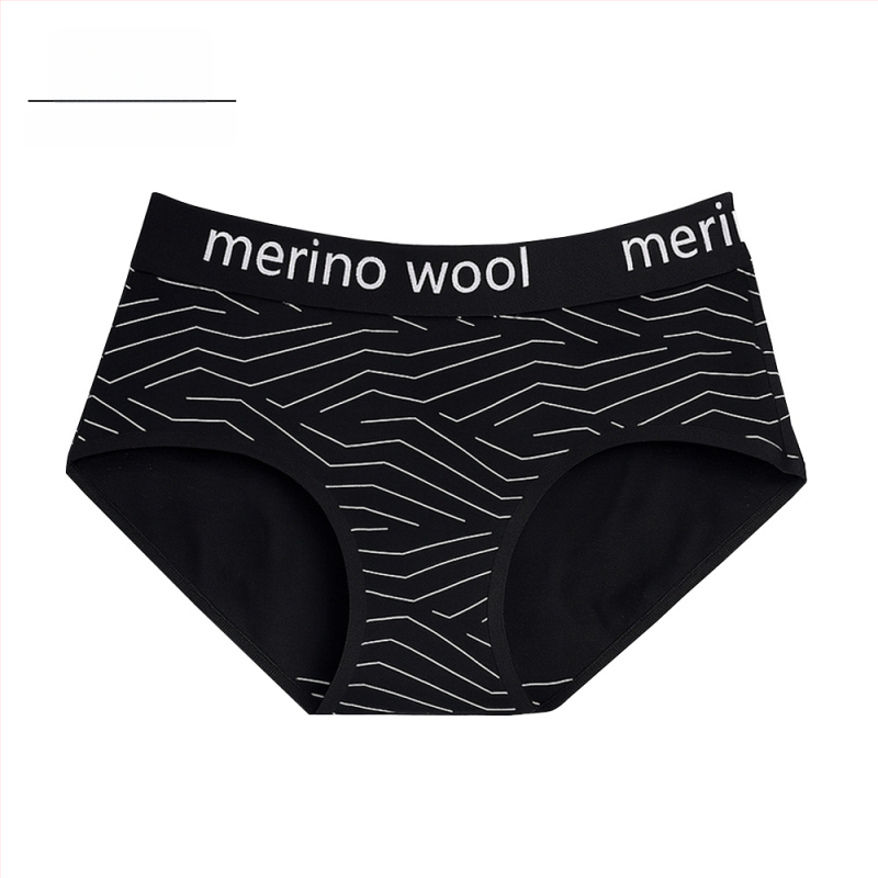 Naiste meriinovillast aluspüksid – õhukesed sportlikud aluspüksid, madal vöökoht, 100% meriinovill