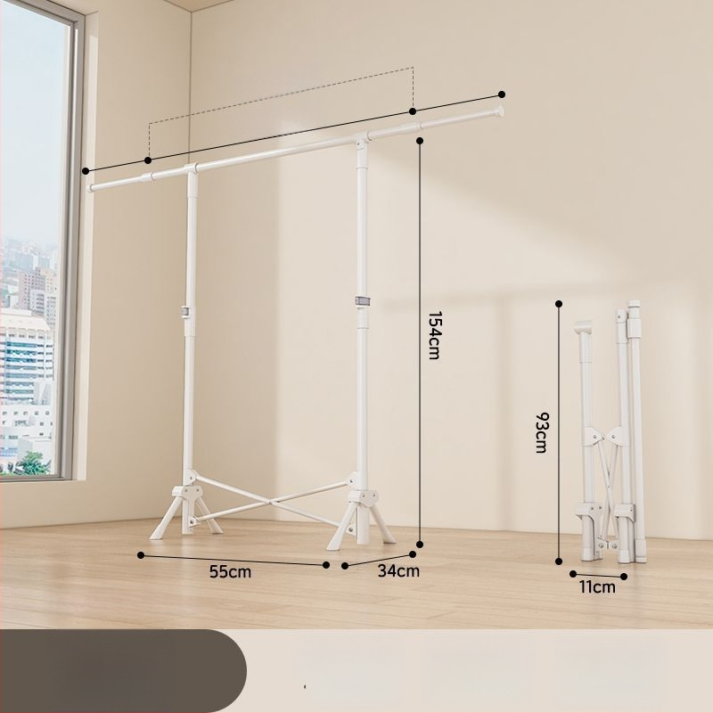 Grīdas sztāvs drēbju žāvēšanai, teleskopisks, pārvietojams un saliekams, nerūsējošā tēraudā, piemērots balkoniem, mājām vai studentu mājām, modelis 7845756785