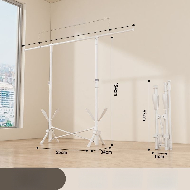 Grīdas sztāvs drēbju žāvēšanai, teleskopisks, pārvietojams un saliekams, nerūsējošā tēraudā, piemērots balkoniem, mājām vai studentu mājām, modelis 7845756785