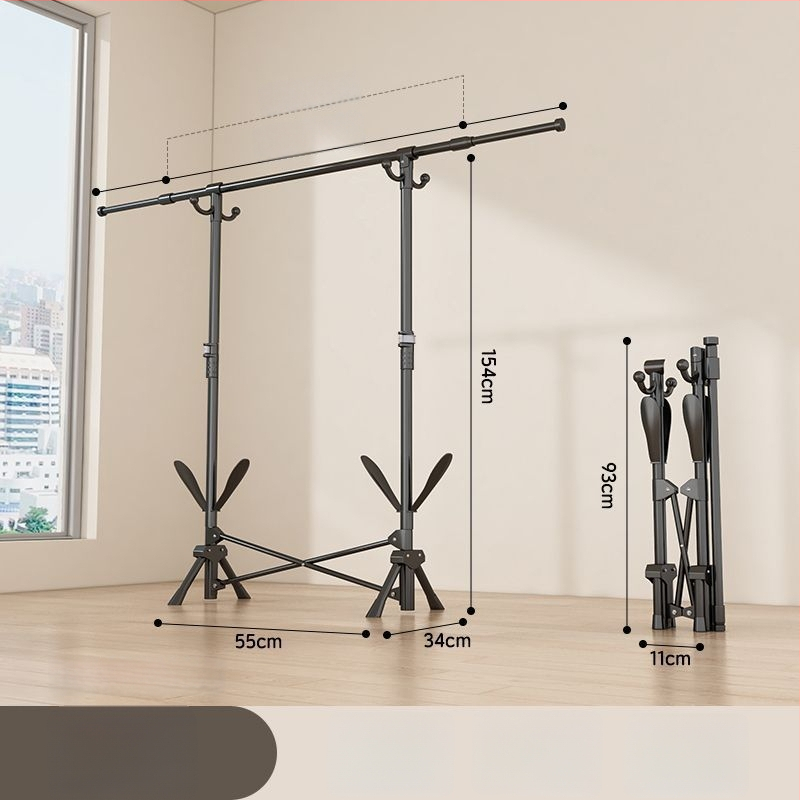 Grīdas sztāvs drēbju žāvēšanai, teleskopisks, pārvietojams un saliekams, nerūsējošā tēraudā, piemērots balkoniem, mājām vai studentu mājām, modelis 7845756785