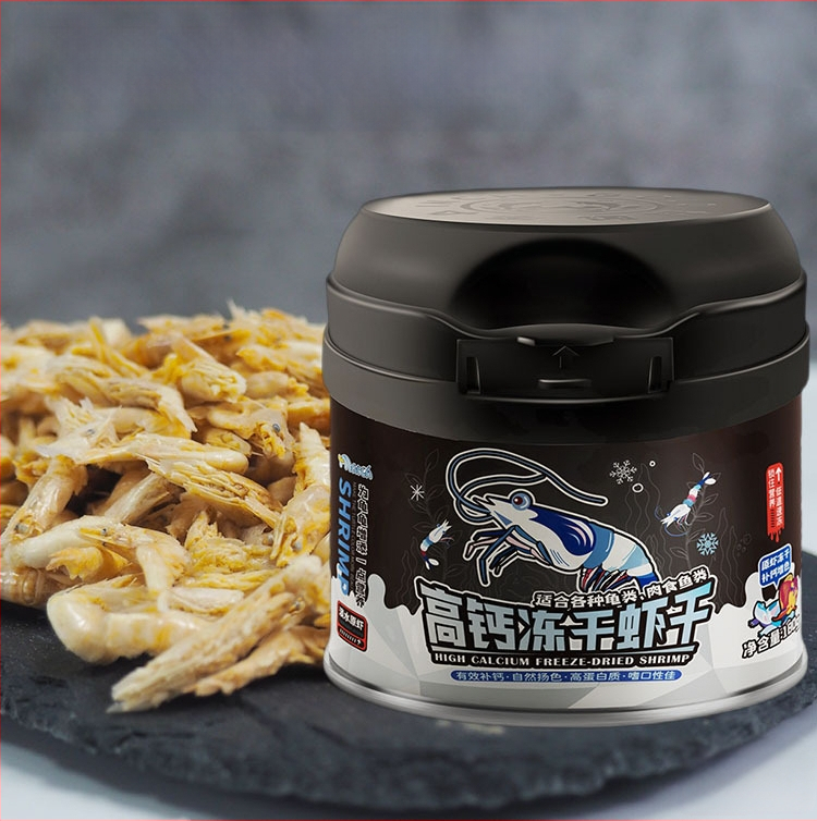 Freeze-Dried Shrimp and Turtle Food — Toote kood: Ttm1002163511; Toidu tüüp: Kuivatatud putukad/kuivatatud krevetid; Variatsioon: Akvaariumi lemmikloomatoit